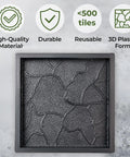 4 Piece Concrete Mold Set For DIY Paver Stones And Walkways showing cobblestone pathmaker mold with texture detail