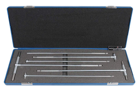Long Reach Telescoping Gage Set 5/16 To 6 Inches, 6 Piece Satin Chrome, self centering tool in open plastic case