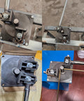 Heavy Duty Manual Rebar Bender For Steel Bars Up To 14Mm Adjustable Bending Angle Up To 200 Degrees Stainless Steel Handle in use.