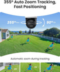 PTZ 4K PoE Security Camera System With Dual Lens 360 Camera Dope Auto Tracking 6X Hybrid Zoom 355 Pan And 90 Tilt Outdoor
