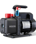 Heavy Duty 4.5 CFM Single Stage HVAC Vacuum Pump with 1/4 HP 110 Volt Motor designed for quick AC service and diagnostics.
