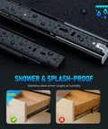 Whisper Quiet Soft Close Drawer Slides 20 Inch Full Extension Ball Bearing Heavy Duty Side Mount For Cabinets 1 Pair Black splash-proof