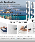 Horizontal Fishing Rod Holder Wall Mount Rack For Boat And Garage White Plastic Poles Storage Dual Pack Of 2 Pole Racks No Fuss Easy Install Saltwater Ready Durable Lightweight Mounting Brackets with installation steps