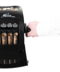 Eco Friendly Manual Hand Crank Coin Sorter No Electricity Needed Large 200 Coin Capacity Front Door Keeps Dust Out Lightweight And Compact Black For Easy On The Go Coin Counting And Organization with hand operating handle