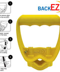Back Saver Tool Handle Attachment For Shovels And Rakes, Ergonomic Offset Grip, Yellow Add-On with installation steps