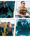 People using 2 Pack Coiled Scuba Diving Lanyards With Quick Release Buckles and gear for underwater adventures and outdoor activities