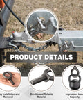 8 Pack 1/2 X 1-1/2 Machinery Eye Bolts Solid Shouldered Design For Rigging And Lifting Handles 600 Pounds Working Load connecting with a chain.