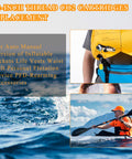 Two 24 Gram CO2 Rearming Cylinders With Half Inch Thread Replacement For Auto And Manual Inflatable Life Jackets Vests PFDs Kit