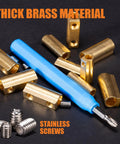 Heavy Duty Wire Connectors Kit With Heat Shrink Tubing 12 Pcs Terminals For 16-8 AWG And 8-6 AWG Brass Copper Crimp Terminals with screws