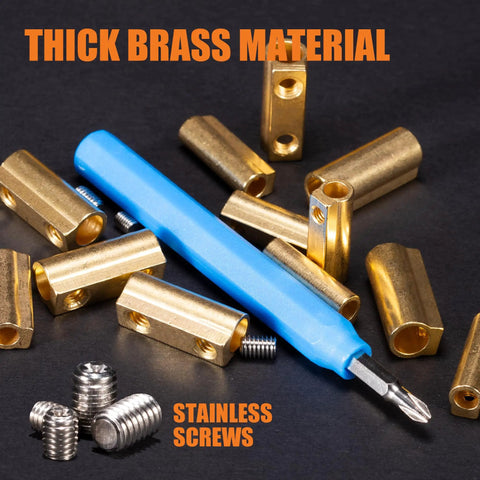 Heavy Duty Wire Connectors Kit With Heat Shrink Tubing 12 Pcs Terminals For 16-8 AWG And 8-6 AWG Brass Copper Crimp Terminals with screws