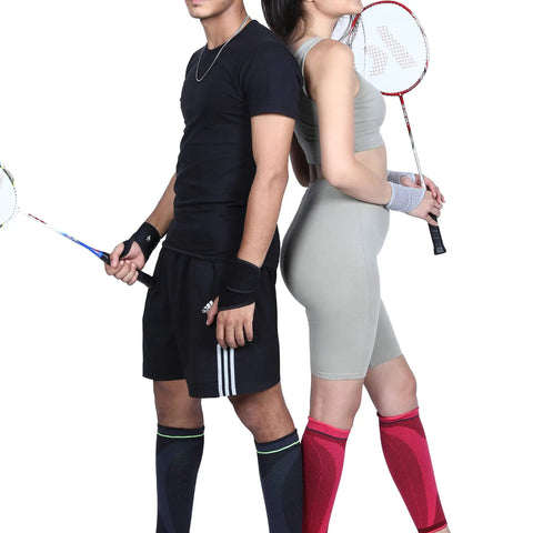 Two Pack Wrist Compression Straps And Wrist Braces For Fitness And Weightlifting, Pain Relief, Tendonitis in badminton game