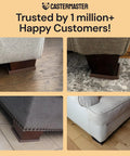 Non Slip Furniture Pads For Hardwood Floors 4x4 Inch Square Rubber Caster Cups Anti Skid Floor Protectors Brown 4 Pack