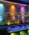 RGB Landscape Lighting Kit 8 Pack 5W Low Voltage 12V Outdoor LED Spotlight With Remote Control IP66 Waterproof lighting garden