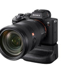 Vertical Grip For Alpha 7R IV With Dual NP-FZ100 Batteries, Boosts Power and Comfort, dust-resistant ergonomic camera accessory