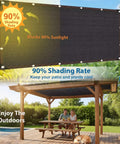 90 Percent Shade Cloth For Pergola And Patio, 4 By 30 Feet Shade Cover With Grommets, Sun Screen Fabric Tarp shown in outdoor setting