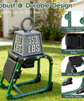 2 In 1 Garden Kneeler And Seat Foldable Stool For Easy Gardening Ergonomic Kneeling Pad With Soft Adjustable Cushion Portable And Sturdy Up To 350 Lbs displayed with weight showing durability