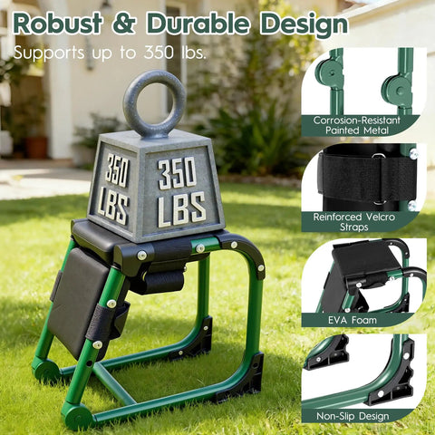 2 In 1 Garden Kneeler And Seat Foldable Stool For Easy Gardening Ergonomic Kneeling Pad With Soft Adjustable Cushion Portable And Sturdy Up To 350 Lbs displayed with weight showing durability