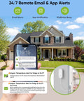 WiFi Freezer Thermometer Alarm With Digital Monitor Hub, App And Email Alerts, 2 Year Data Export, No Subscription Fee, 2 Remote Temperature Sensors For Home Refrigerator And Freezer showing app alerts