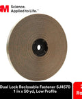 Clear Low Profile Reclosable Fastener Roll Crafted From Tough Polyolefin Tape With Interlocking Mushroom Heads offers a heavy duty grip in dual rolls.
