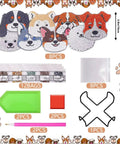 Dog Shaped Diamond Painting Coasters Kit With Holder For Drinks 8 Pieces DIY Diamond Art Coasters For Beginners And Adults Includes Diamonds Glue Pens Trays And Holder
