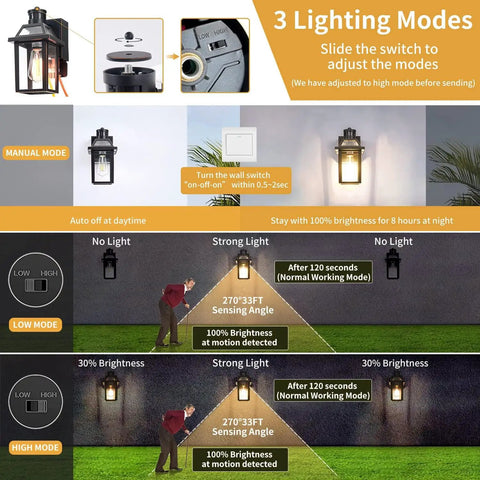 Outdoor Porch Lights With Built In GFCI Outlets No Brainer Easy Plug In Dusk To Dawn Motion Sensor 3 Lighting Modes demo