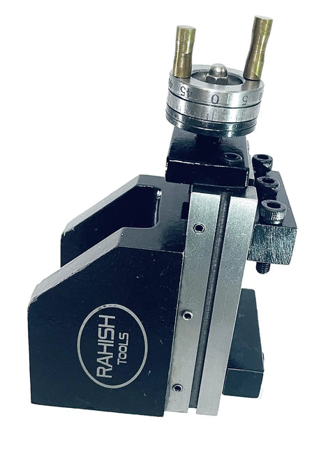 Dead Nuts Precision Machining Attachment For Small Lathes Featuring 90 By 50 Millimeter Slide Board and calibration dial, robust design.