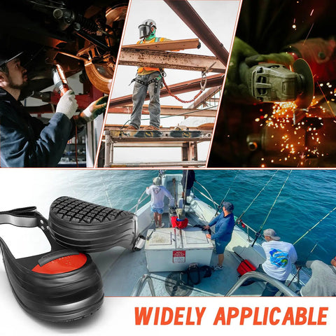 Steel Toe Shoe Covers With Grippy Slip Resistant Overshoes, CE And ASTM Certified, Ultra Lightweight Titanium Toe Cap