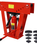 Heavy Duty 16 Ton Manual Hydraulic Pipe Bender With Eight Dies For One Half To Three Inch Piping, Steel Construction