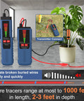 Underground Wire Locator With Earphone For Buried Cables And Breakage Detection Cable Detector showing 1000 ft detection range