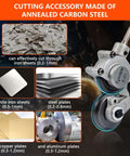 Electric Drill Plate Cutter Attachment for Metal Cutting with annealed carbon steel, suitable for iron sheets, steel, aluminum