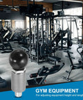 2 Pack Spring Loaded Pull Pins With Ball Knobs Rock Solid Alloy Steel Plungers For Weight Racks And Shelving Fixtures in gym setting