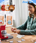 DIY Button Maker Kit For 100 Sets 58mm 2 And A Quarter Inch Includes Metal Shells Plastic Films Backing Parts Bags Cards And Keychains