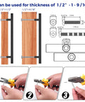 5 Pack 10 Inch Matte Black Square Cabinet Pulls installation guide and measurements