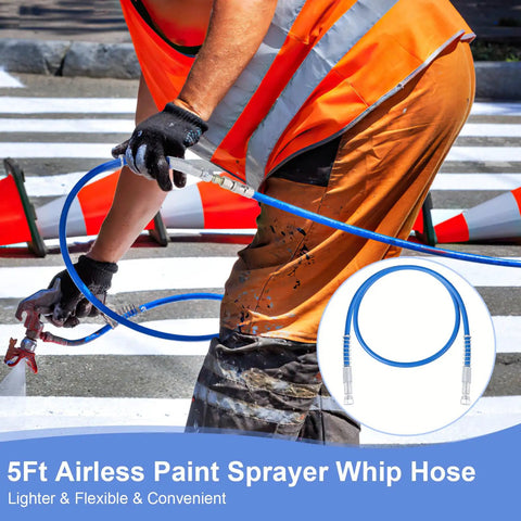 66 Foot Airless Paint Sprayer Hose Kit With Quarter Inch Npt Fitting Supports Up To 8500 Psi High Pressure Features A Swivel Joint For Zero Tangle Hassles And Runs Slick On Any Contracting Gig.