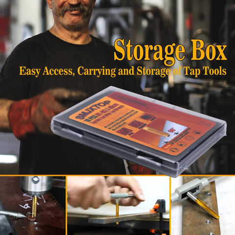 10 Pc Micro Metric Tap Set With Wrench M1 To M3.5 Tiny Thread Taps in a Beefy Storage Box for DIY Model Making