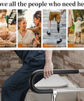 Sturdy 23.6 Inch Handicap Grab Bar For Bathroom With Non Slip EVA Handle, Stainless Steel Wall Mounted Rail Supports Up To 440 Lb, Essential Safety Grip For Seniors And Disabled, Easy Install Bath Safety Bar.