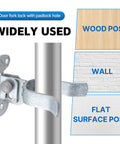 Heavy Duty Wall Mount Chain Link Gate Latch For Metal Fences, DIY Friendly, Easy Install On Wood Frames Or Walls, Galvanized Steel Construction