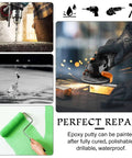 Two Part Epoxy Putty For Underwater And Above Water Repairs 8oz Pool Putty shown in various repair scenarios.
