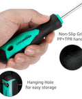 Close-up of hand holding screwdriver from Pink 12 Piece Magnetic Screwdriver Set With Non Slip Grips Built From Chrome Vanadium Steel