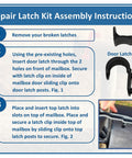 Mailbox Plastic Latch Repair Kit For Solar Group Mailbox Easy Install No Tools Required Includes Finger Handle One Latch And Two Mounting Brackets Fits Plastic Latch Not For Metal Latches A Simple DIY Fix instructions