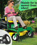 Twofer 13x5.00-6 Flat Free Lawn Mower Tires With Bearings 3/4 Inch 1/2 Inch And 5/8 Inch Replacement Wheels For Lawn Tractors And Push Mowers, Smooth Rolling, Durable Turf Tires, front mower wheel