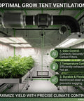 Heavy Duty 3 Inch Flexible PVC Ducting Hose 16.4 Ft Black Dryer Vent With Two Clamps in grow tent for optimal ventilation