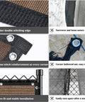 Privacy Fence Screen 6 Foot By 50 Foot Heavy Duty 170GSM HDPE Mesh Delivers 95 Percent Backyard Privacy With Reinforced Edges And Grommets For Chain Link And Wood Fences On Patios Balconies And Yards showing stitching and grommet details.