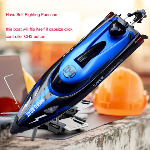 Blue Beast 14 Inch RC Boat For Lakes And Pools With Dual 1100mAh Batteries, Speeds Up To 25 Kph, self-righting feature