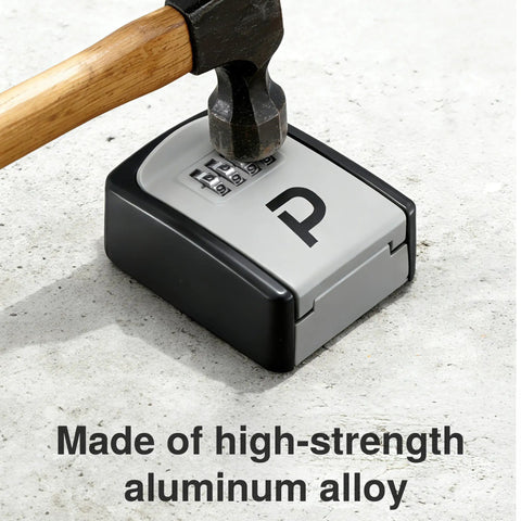Outdoor Key Lock Box With Weatherproof Combination Lock showing durability under hammer impact