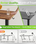 Comparison of stable L Shaped Standing Desk With Power Outlets and unstable desk, showing glass stability on desk surfaces