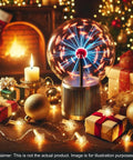 8 Inch Heart Shaped Touch And Sound Sensitive Plasma Lamp Globe For Home And Office Decor A Gift For Curious Minds displayed on decorated holiday table with gifts