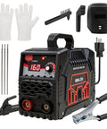 Portable Stick Welder With IGBT Inverter 250A Output Display And Included Electrode Holder And Clamp Lightweight 7.05 Lb Backpack