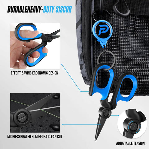 7 Piece Fishing Tools Kit With Corrosion Resistant Pliers Floating Lip Gripper Fishing Knife And Line Cutter Ergonomic Scissors