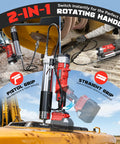 Cordless Grease Gun For Milwaukee 18V Batteries, 12000 PSI High Pressure With 2 In 1 Rotating Handle in use on machinery